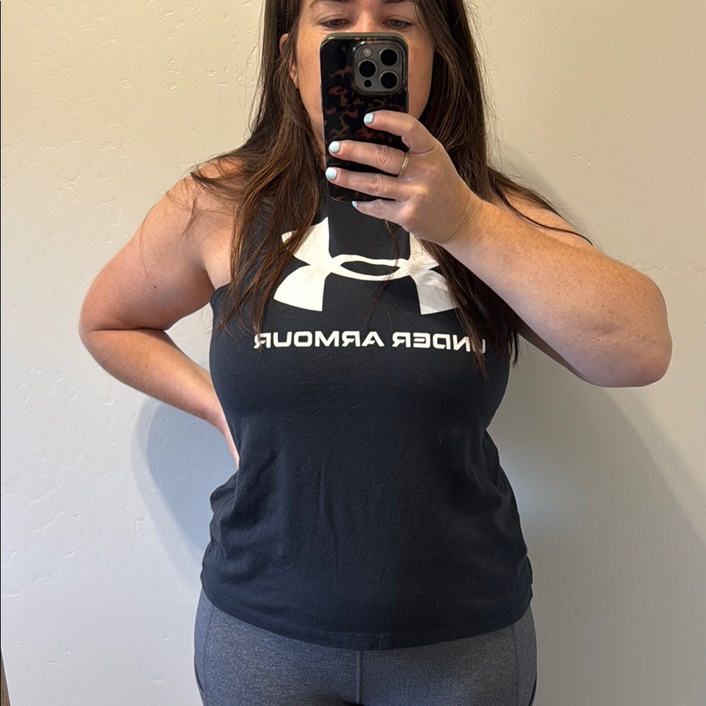 Under Armour Black Sleeveless Muscle Tee